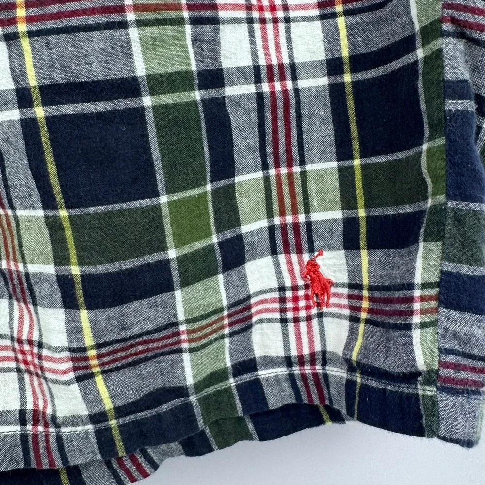 Polo Ralph Lauren Men's Small Plaid Sleep Shorts Cotton Sleepwear